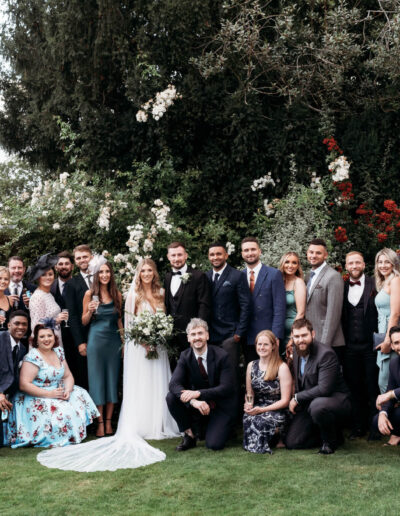 Family wedding photo at St Johns House in Lichfield
