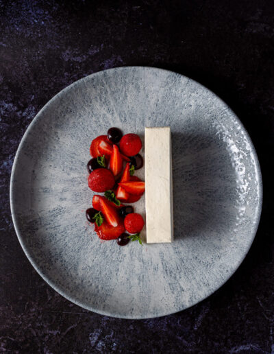 Cheesecake served at St Johns House in Lichfield