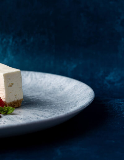 Cheesecake served at St Johns House in Lichfield