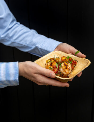 Prawns served at St Johns House in Lichfield