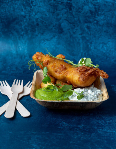 Fish and chips served at St Johns House in Lichfield